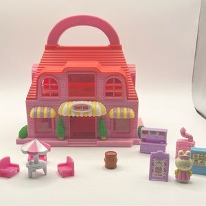 Hello Kitty Blue box Sweet Shop Miniature Set GUC
